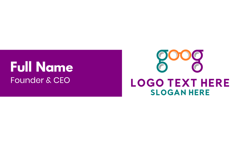 Colorful Goggles Business Card